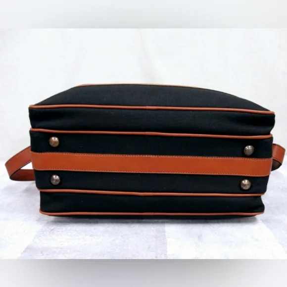 Yves Saint Laurent Black & Brown Travel Duffle Bag - Picture 5 of 11